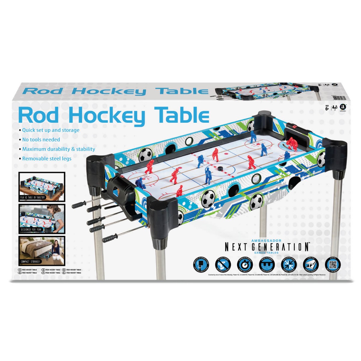 36” (92cm) Rod Hockey Table Games Tables