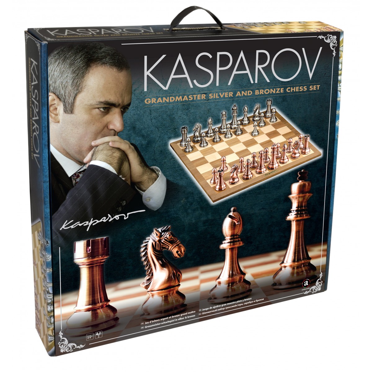 KASPAROV Grandmaster Silver & Bronze Chess Set - Products