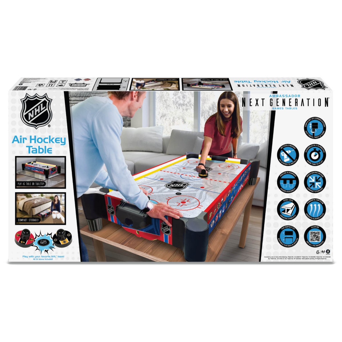 NHL 36" (92cm) Tabletop Air Hockey Family Games
