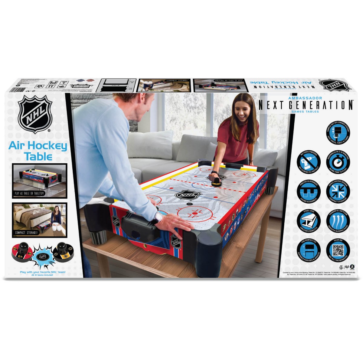 NHL 48" (122cm) Tabletop Air Hockey Family Games