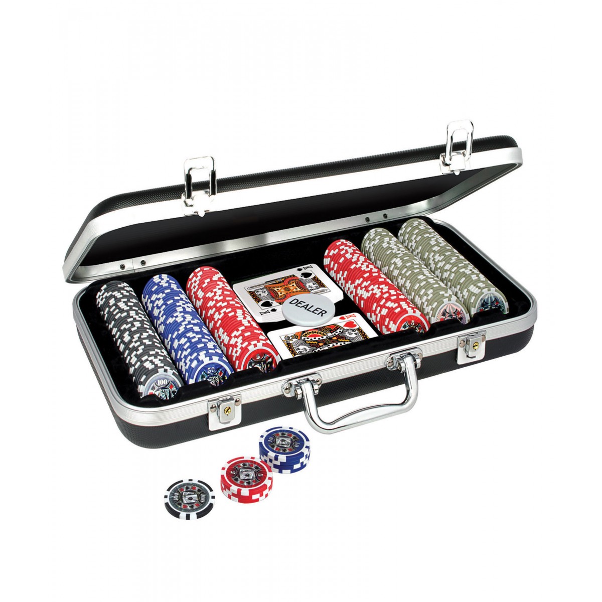 Black Aluminum Poker Chip Case
