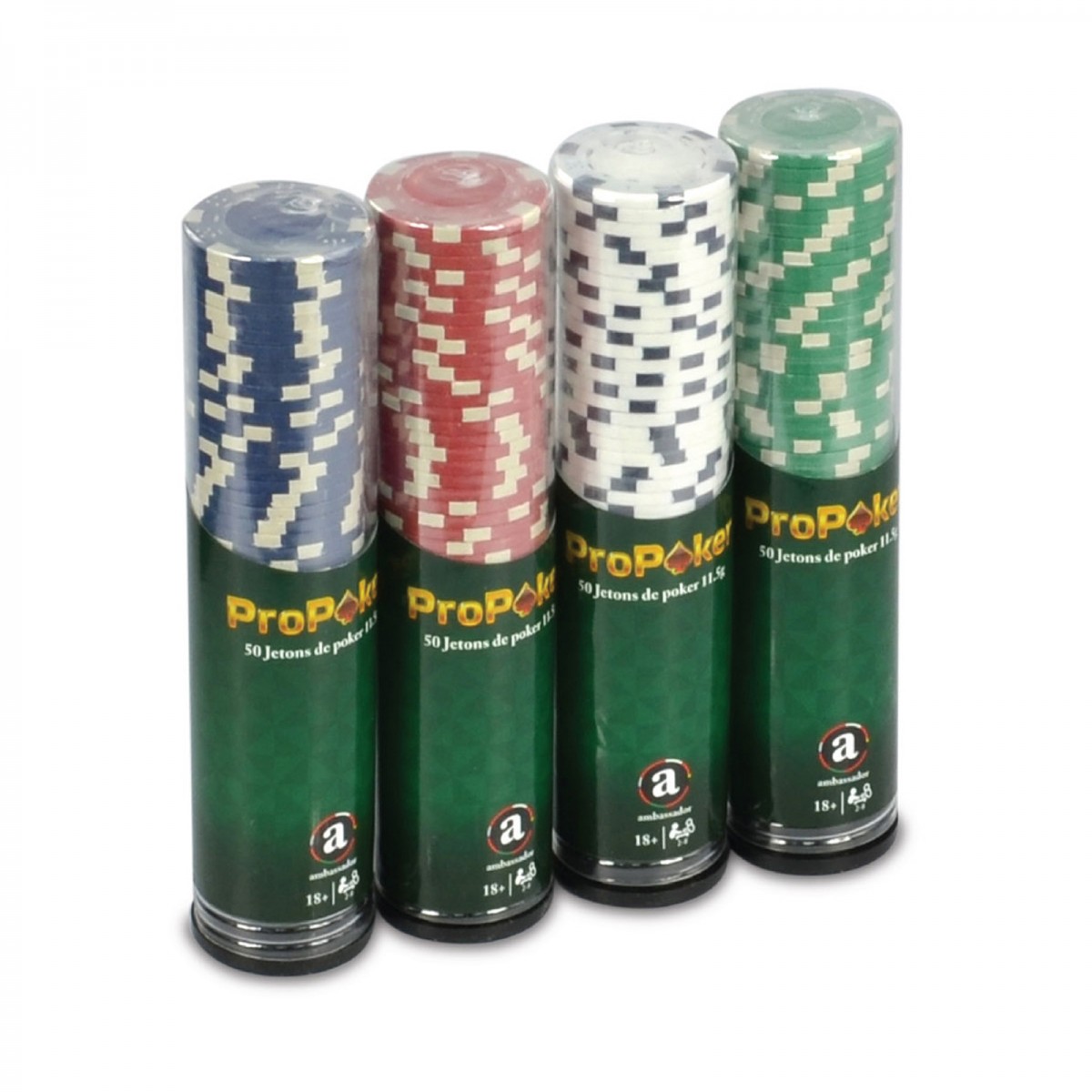 ProPoker 50 x 11.5g dice chips in PETG tube Poker & Casino
