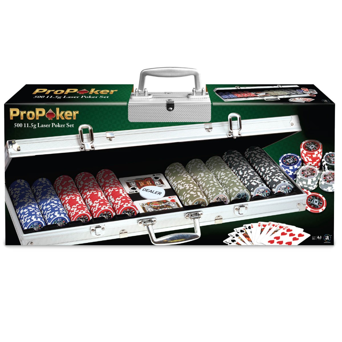 ProPoker 500 11.5g Laser Poker Chips In Aluminum Case Products