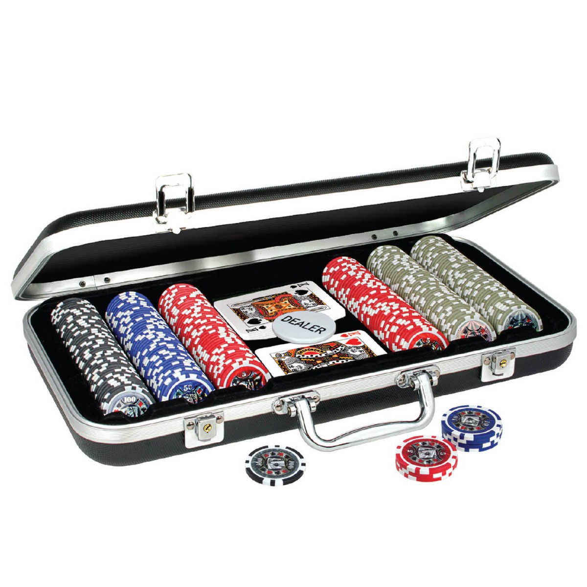 ProPoker 300 11.5g Poker Chips In Black Aluminum Case