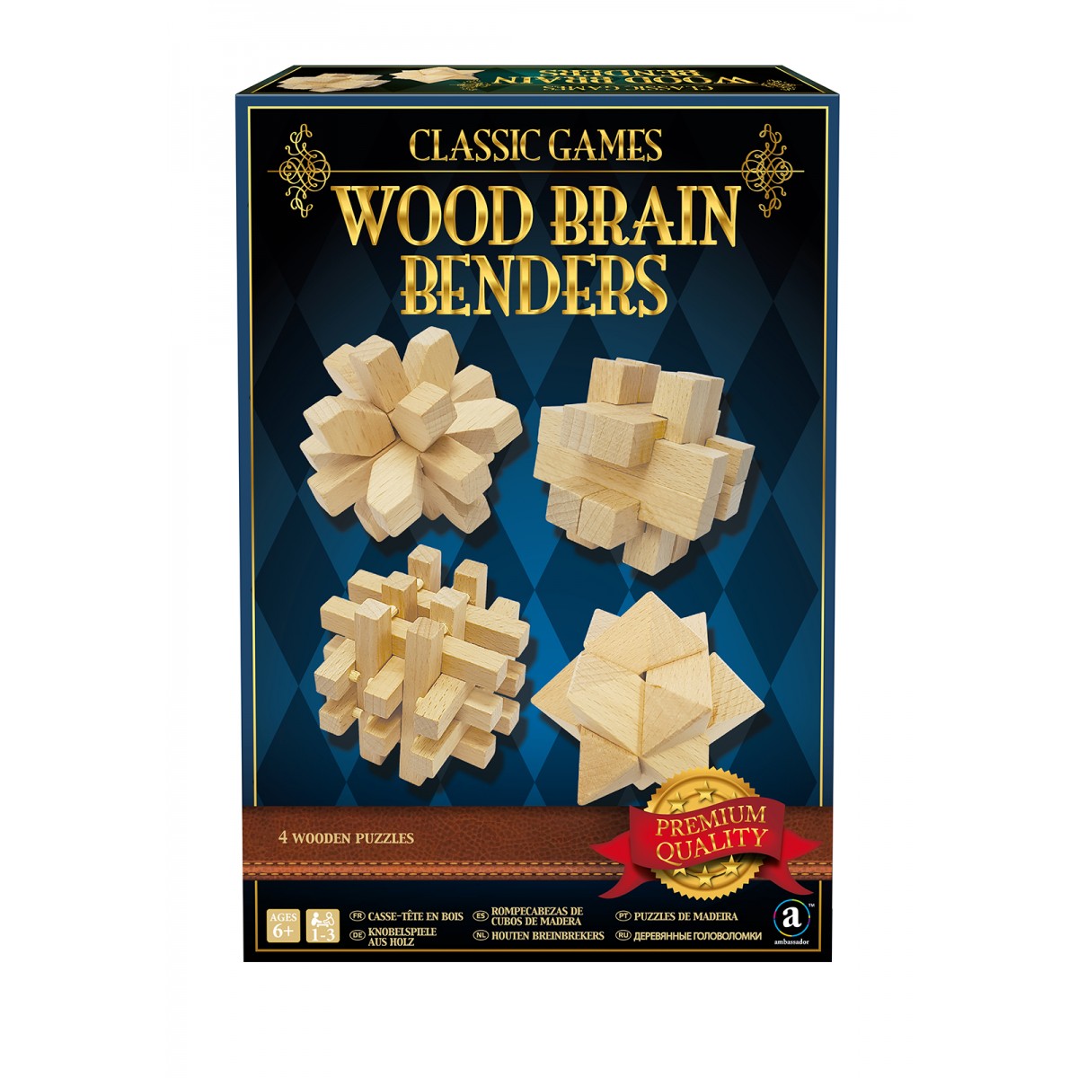 Classic Games Collection Wood Brain Benders (4 Puzzles) Classic Games