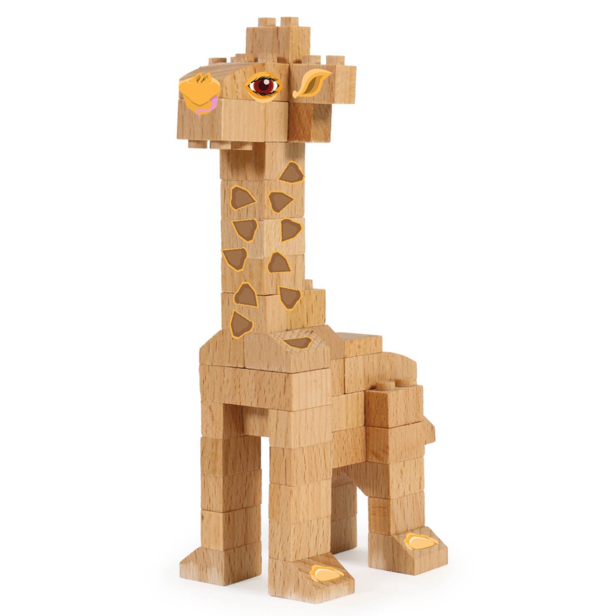 WWF Wood Brick Collectible Figures Giraffe
