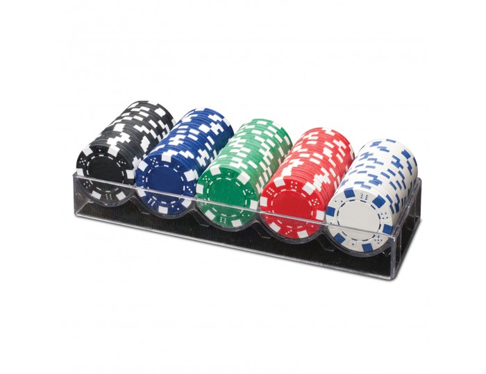 ProPoker 100 11.5G Poker Chips on Plastic Tray