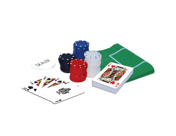 ProPoker 120 Poker Chips With Felt Mat