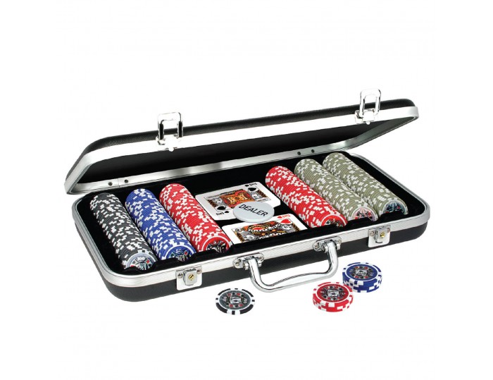 ProPoker 300 11.5g  Poker Chips In Black Aluminum Case
