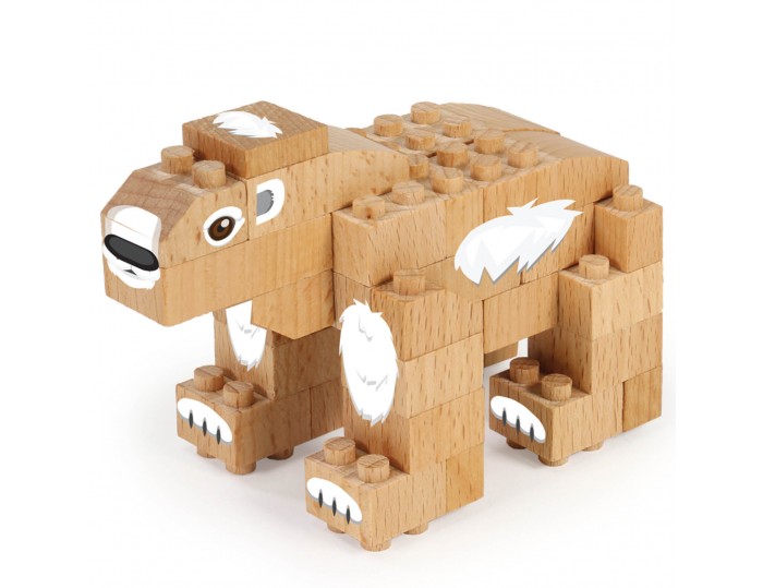 WWF Wood Brick Collectible Figures - Polar Bear