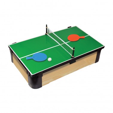 24” Triple-Play Wood Tabletop Foosball (+Ping Pong + Slide Hockey)