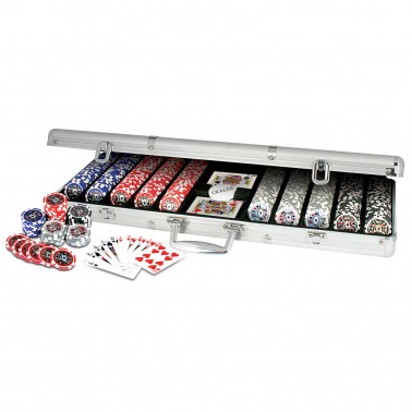 ProPoker 500 11.5g Laser Poker Chips in Real Aluminum Case With DVD
