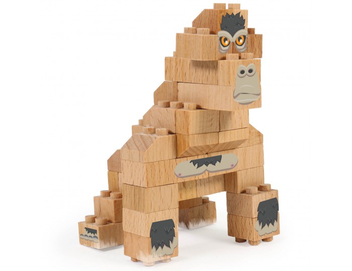WWF Wood Brick Collectible Figures - Gorilla