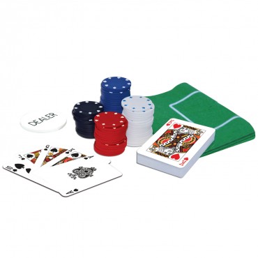 ProPoker 120 Poker Chips With Felt Mat