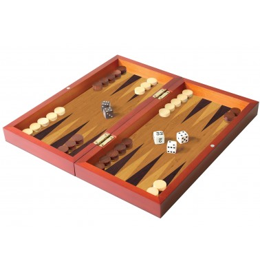 Folding Wood Backgammon Set 