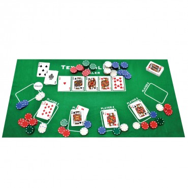 ProPoker 200 Poker Chips With Felt Mat