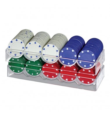 ProPoker 200 Poker Chips In Tin Case With Felt Mat & DVD