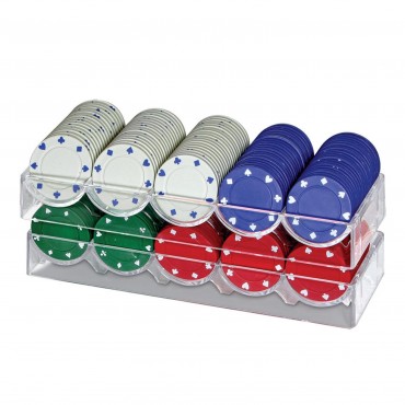 ProPoker 200 Poker Chips In Tin Case With Felt Mat & DVD