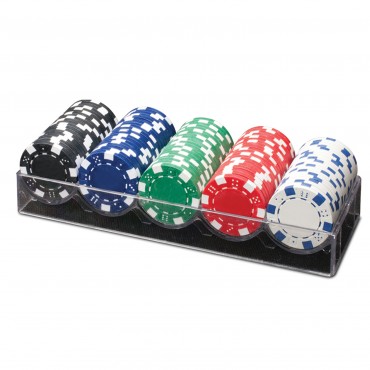 ProPoker 100 11.5G Poker Chips on Plastic Tray