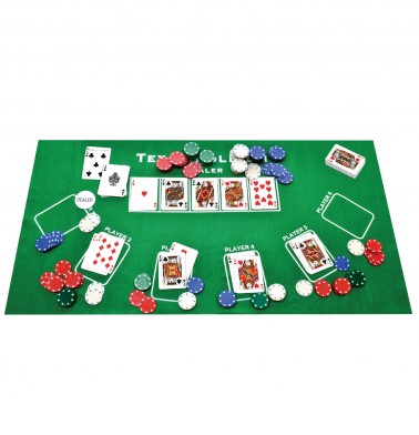 ProPoker 200 Poker Chips With Felt Mat