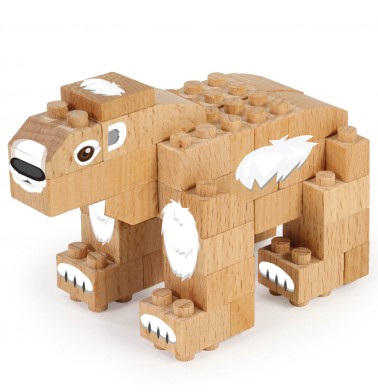 WWF Wood Brick Collectible Figures - Polar Bear